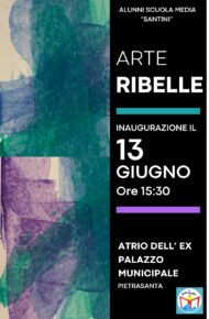 mostra d'arte ARTE RIBELLE depliant
