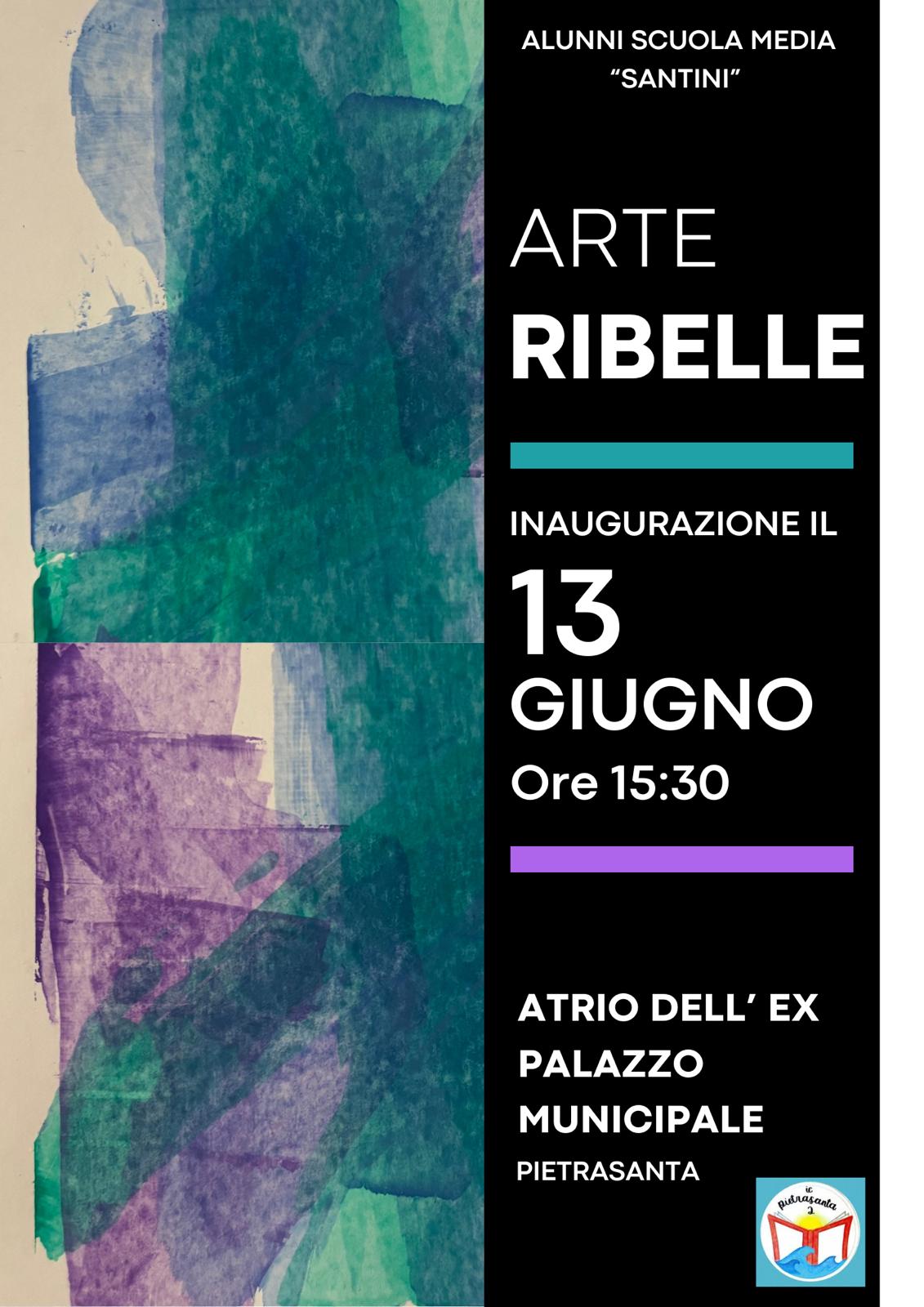 mostra d'arte ARTE RIBELLE depliant