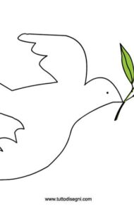 colomba con ramoscello di olivo simbolo di pace