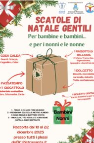 locandina dell evento scatole di natale gentili
